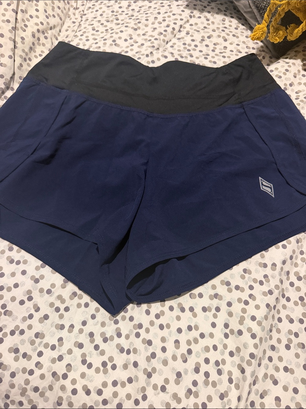 Skechers Navy Athletic Shorts with Black Waistband